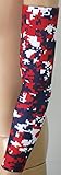 New! Navy Blue Red White Digital Camo Arm Sleeve - Moisture Wicking Compression