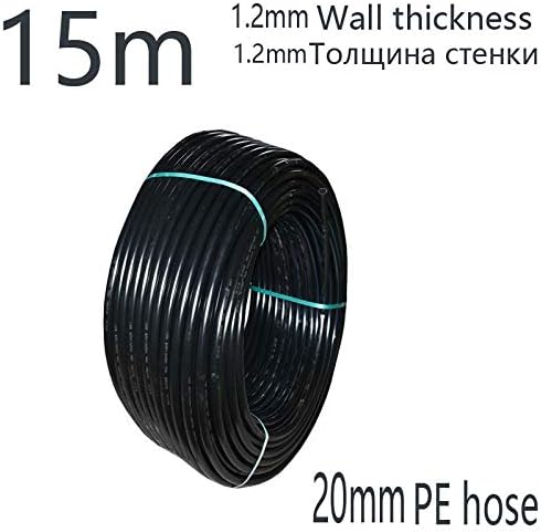 KMDSM 16mm 20mm PE irrigation Pipe 5/8" DN15 LDPE Tube Garden Irrigation Greenhouse Watering Hose 10m 15m (Color : 20PE x B x 15m)
