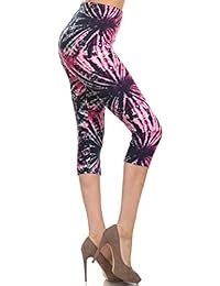 Leggins de jean con cintura alta, capri, estampados, para dama.