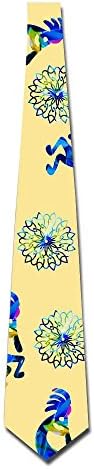 American Kokopelli With Flowers Men's Classic Printed Tie Necktie Plain Neck Ties