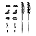 KevenAnna- 2 Pack -Trekking Poles, Adjustable Height Anti-Shock Ultralight Walking Stick for Outdoor Walking Trekking Climbing, 1 Pair (Black)