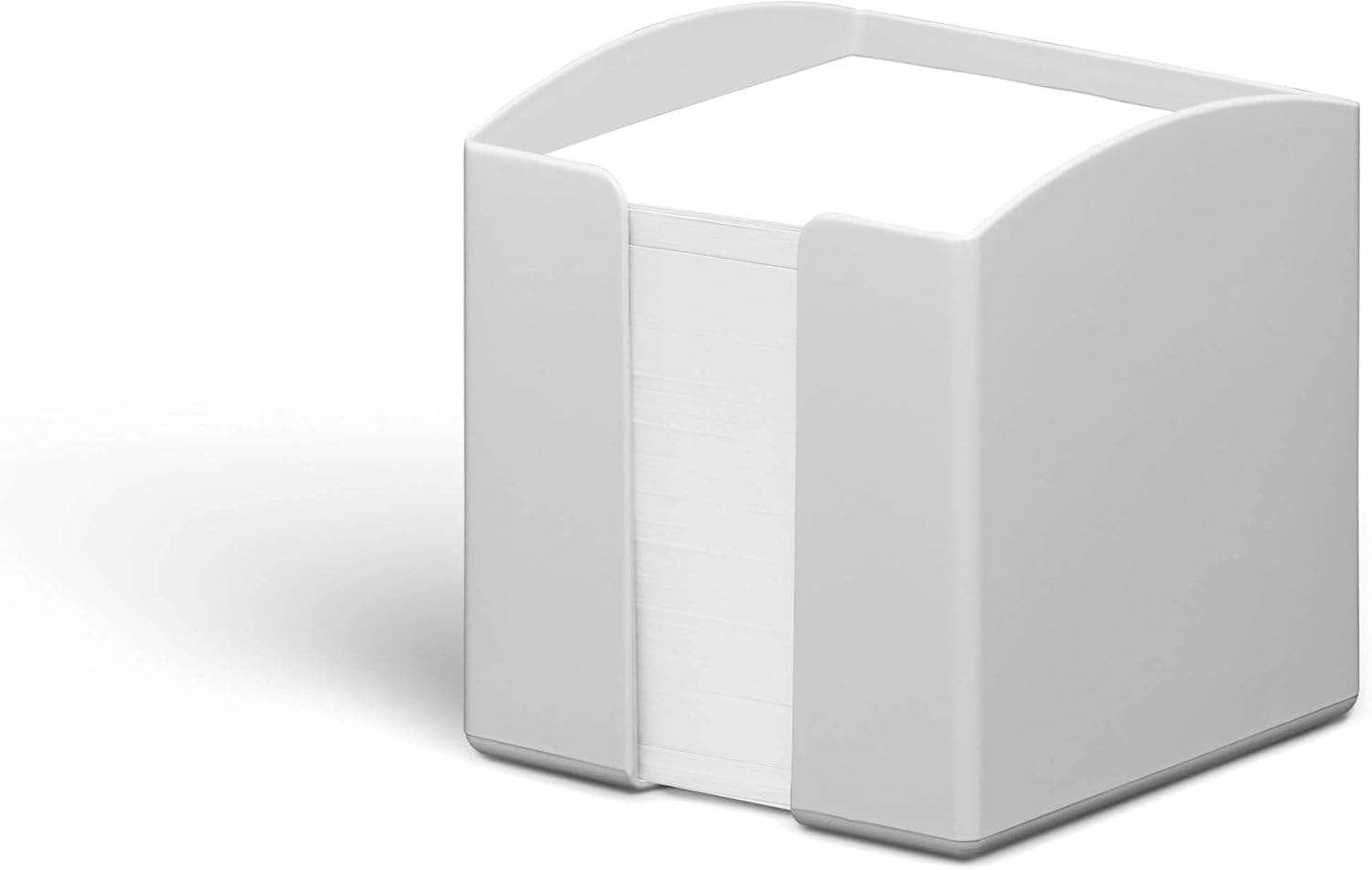 Durable Eco-Friendly Note Box - Includes 800 Sheets of Recycled Paper - Blue Angel Certified - Desktop Note Pad Holder - Grey