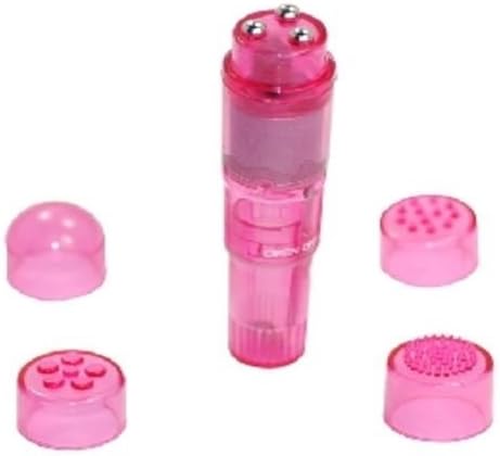 FS Essentials Pocket Pleasure Compact Multi-Head Speedy Rocket Massager Waterproof (Pink)