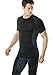 Tesla TM-MUB73-BKH_X-Large Men's Mesh-Side Panels Short Sleeve T-Shirt Cool Compression Baselayer MUB73