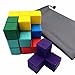 AlleTechPlus Soma Cube Wood Tetris Puzzle Box 7 Colorful Bricks Cube Stacking Blocks Games with A Carry Bag