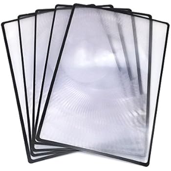 yueton 5pcs 3X Magnifying Lens Magnifier Fresnel Lens for Reading