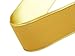 Fashion 21 Women's Wide Lace, Faux Leather Self Tie Wrap Obi Waist Belt (2 Style) (Gold)