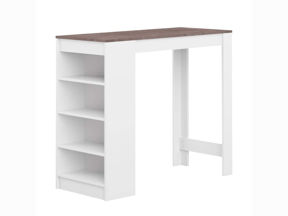 TEMAHOME Aravis Bar Top Table, White Cement, 102.7 x 115 x 50 cm โ image 1