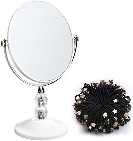 Power uk- Makeup Mirror Desktop Simple Large European Princess Mirror Double-sided Mirror HD Magnifier Desk Dorm Mirror (Color : Oval -small)