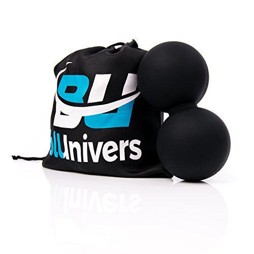 Lacrosse Balls Massage by BLUNIVERS | Deep Tissue Massager Therapy Ball for Back and Spine + Carrying bag & Video Exercises & Lifestyle eBook - Thumbnail 4