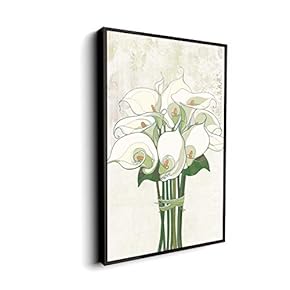 Canvas Wall Art for Living Room, Bedroom Vintage Flower Framed Canvas Prints for Home Decoration Ready to Hang - 16"x24" inches