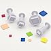 Square Sugarcraft Plunger Cutter DIY Mold for Cupcake Toppers Fondant Cake Decorating,4-Pack by MERRY BIRD