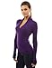 PattyBoutik Women V Neck Empire Waist Knit Top (Medium Purple M)