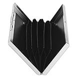 Card Holder, Vakoo Business Cards Case RFID Blocking Stainless Steel Wallet Credit Card Holder for Daily use, Travel and Work (Silver)