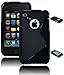 Bastex TPU Case for iPhone 3, 3S, 3G, 3GS - Black S-Line Cover