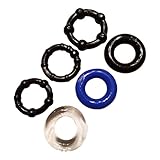 Ultimate54 Cock Rings Silicone Male Enhancement Exercise Bands Set of 6 Rings Discreet Packaging