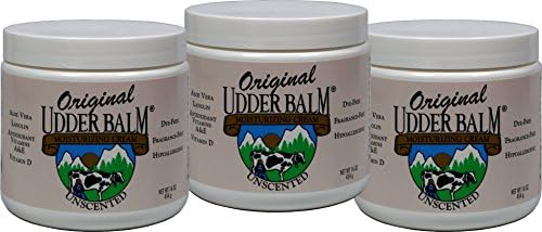 Unscented Original Udder Balm Moisturizing Cream 16oz Jar 3 Pack