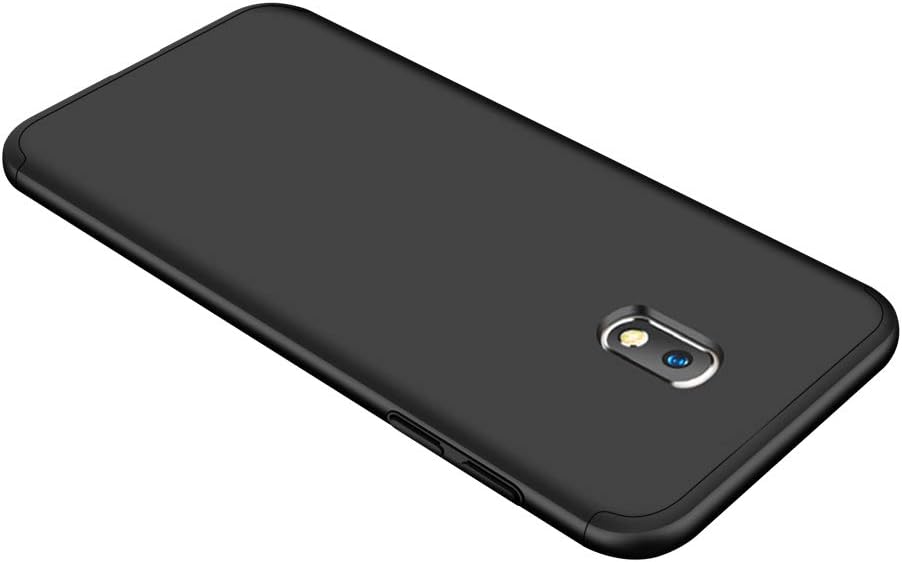 for Galaxy J5Pro J530 Case, 360 Degree Full Protection + Ultra Thin Protective Hard PC Shockproof Back Full Cover Case for Samsung Galaxy J5 Pro / J5 2017 (EU Edition) / J530 (Black)