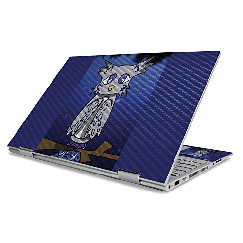 MightySkins Carbon Fiber Skin for HP Envy x360 15" (2019) - Bedtime Owl | Prote…