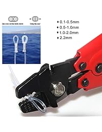 Shaddock   Alicates de alambre de pesca con cuerda para crimpar las manos, juego de herramientas de aluminio y cobre, mangas ovaladas para detener mangas de 0.004 in a 0.087 in