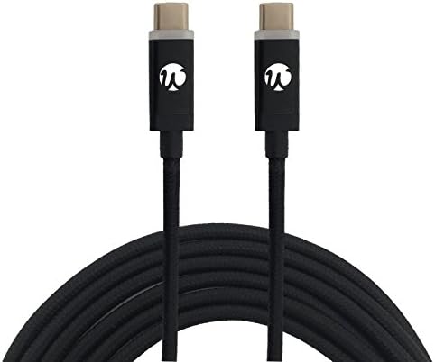 Absolute Black Type C Cable, USB-C to USB-C 2.0 Cable (2m) (Data Transfer & Charging) for USB Type-C Devices Including the New MacBook, Mackbook Pro, Nintendo Switch, ChromeBook Pixel, Nexus 5X, Nexus 6P, OnePlus 2 and More, BLACK
