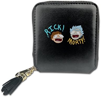 IaYaoo Rick And Morty Women's PU Leather Zipper Wallets