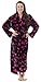 Burklett Women's Robe Plush Hooded Printed Flannel Fleece Bath Robe w/Side Pockets,Gradient Colour