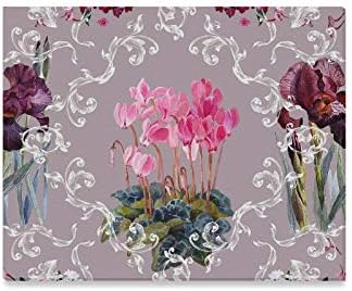 Amazon Co Jp Gxman アートパネルポスター シクラメン 壁飾り 壁掛け 壁画 絵画 木枠 キャンバス モダン アート印刷 50cm 40cm軽量 木製 ホーム キッチン