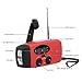 GJT Emergency Solar Hand Crank Self Powered AM/FM NOAA Solar Weather Radio with LED Flashlight,1000mAh Power Bank for iPhone/Smart Phone