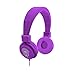 HyperGear 13281 Hi-Fi Stereo Headphones Over Ear Headset with Built-In Inline Microphone 3.5mm Cable, Purple