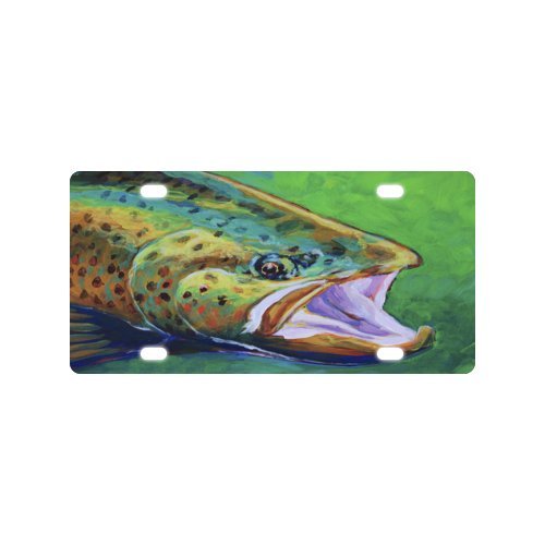 Fish Art License Plate with Vivid color and Detail Images