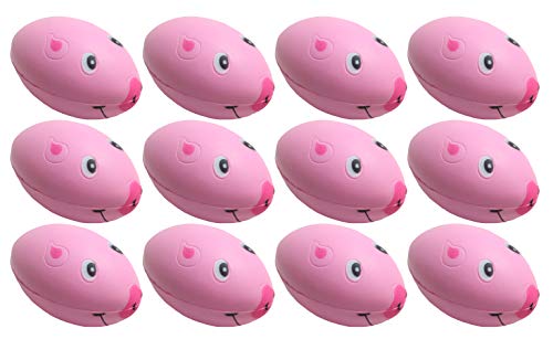 Curious Minds Busy Bags Bulk 12 Cute Pig Football Foam Stress Balls - Sensory, Stress, Fidget Toy - Reward, Classroom Small Novelty Toy Party Favors - Thumbnail 3