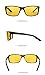 Polarized Night Driving Glasses Anti Glare Safety HD Night Vision Sunglasses (Black Frame1, Yellow)