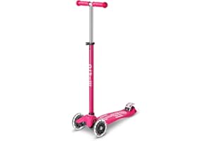 Micro Kickboard - Maxi Deluxe LED - Three Wheeled, Lean-to-Steer Swiss-Designed Micro Scooter for Kids with Motion-Activated Light-Up Wheels for Ages 5-12 …