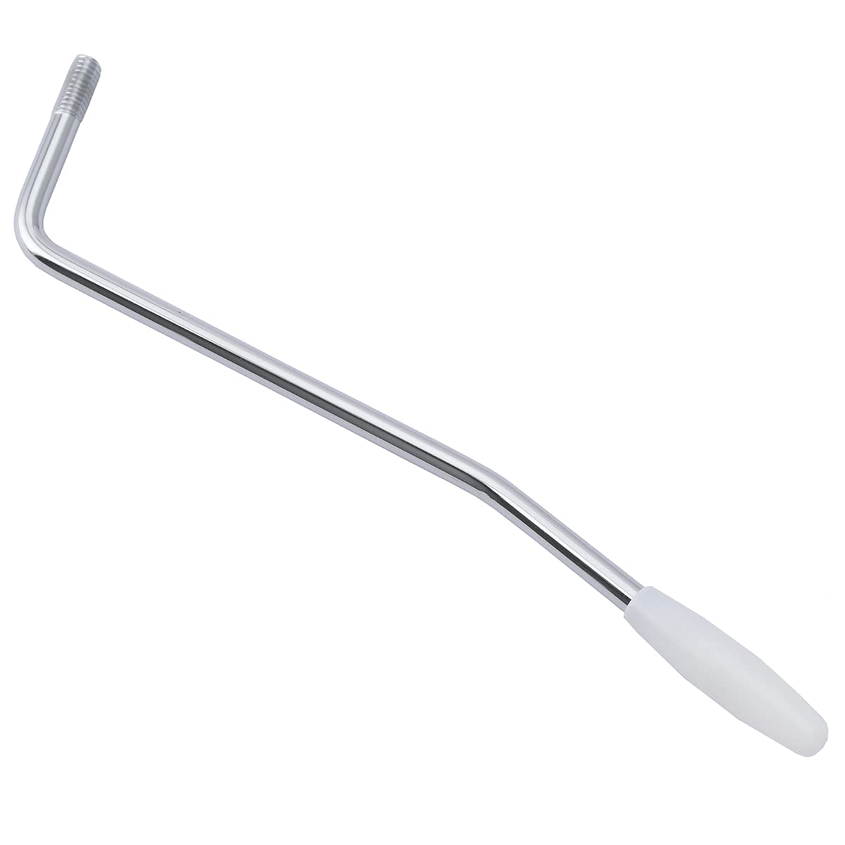 Musiclily Pro 5.8mm Thread-in Steel Tremolo Arm Whammy Bar Vibrato Arm for Squier Strat Style Electric Guitar, Chrome with White Tip