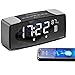 SMARTRO Alarm Clock Bluetooth Speaker for Bedrooms, Bedside, Travel, Heavy Sleepers, Dual Loud Alarm Clocks Radio, Large LED Display, Digital FM Radio, Stereo Sound, Snooze, AC& Battery Operated