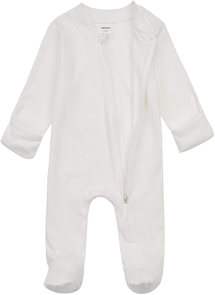 newborn pajamas with mitten cuffs