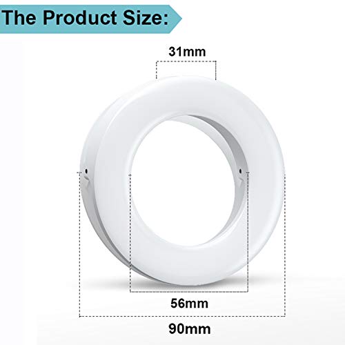 EasyULT Selfie Licht, Selfie Licht Handy, Selfie Ring Licht mit 3 Einstellbare Helligkeiten, USB Wiederaufladbar LED… – Bild 3