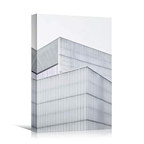 signwin Canvas Wall Art White Building Pattern Abstract...