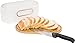 2-in-1 Modern Bread Box with Bamboo Cutting Board Lid - Space Saving Bread Bin by Mindful Design (White)