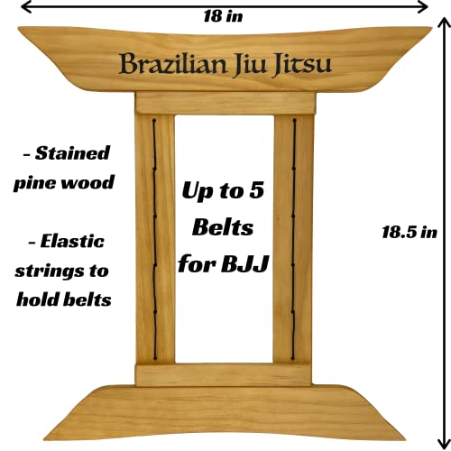 Brazilian Jiu Jitsu Belt Display BJJ Belt Rack for 5 Belts Plus
