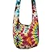 BTP! Tie Dye Sling Crossbody Shoulder Bag Purse Cotton Bohemian - Firework VY5