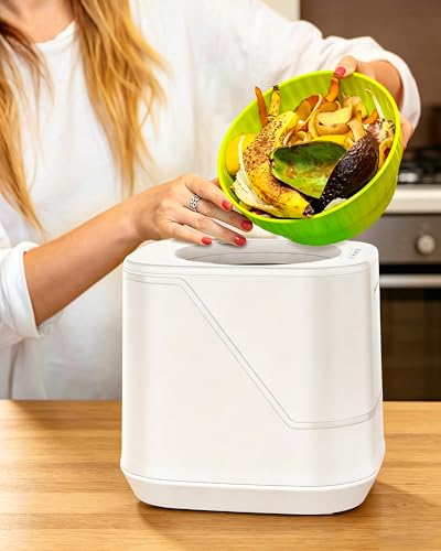 4L Electric Composter for Kitchen, Smart Countertop Compost Bin, Odorless | Low Noise | Auto-Cleaning | Turn Food Waste into Fertilizer Composter Home Indoor Fertilizer Machine