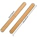 BBTO 2 Pack 8 Inch Classical Solid Hardwood Claves, Percussion Instrument/ Rhythm Sticks for The Young Musicians (Natural Wood Color)