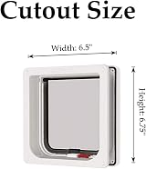 Cat Mate Lockable Cat Flap with Door Liner to 50mm White 234 W view 6