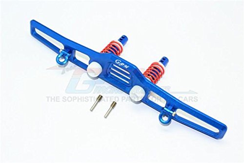 Traxxas TRX-4 Trail Defender Crawler Upgrade Parts Aluminum Front Bumper Absorber + D-Rings - 1 Set Blue