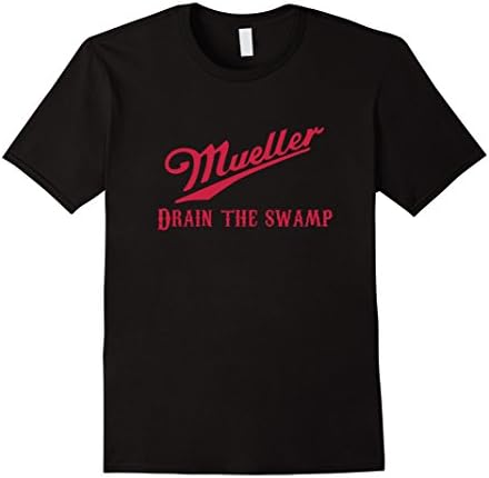 Mens Mueller Drain The Swamp Anti Trump T Shirt 2XL Black