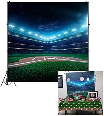Leowefowa 5 X 150 Vinil Arka Plan Fotograf Arka Plan Spor Konu Baseball Stadyum Sahne Sweet