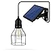 NING ZE XIN Vintage Hanging Metal Cage Outdoor Solar Powered Pendant Light E27 Industrial Edison Bulb 10Ft Cord Shed Light Black Mini Pendant Lamp With Changeable Solar Panel forGarden Yard Patio Home