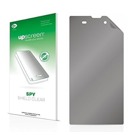 upscreen Spy Shield Clear Blickschutzfolie / Privacy für Sony Xperia T3 D5103 (Sichtschutz ab 30°, Kratzschutz, selbstklebend